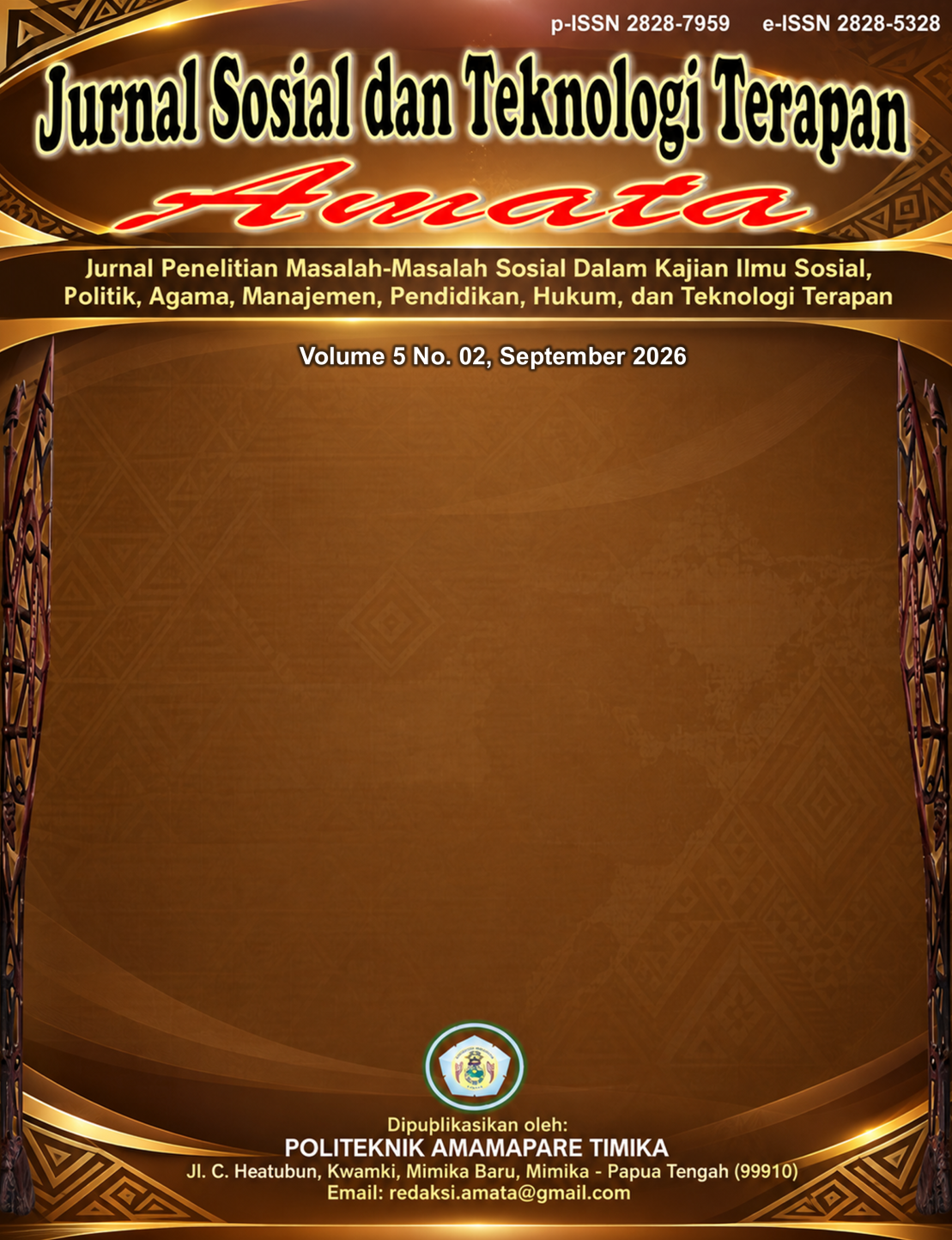 					View Vol. 5 No. 2 (2026): September 2026
				